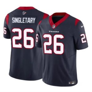 Men Houston Texans #26 Devin Singletary Navy 2023 F.U.S.E. Vapor Untouchable Football Stitched Jersey