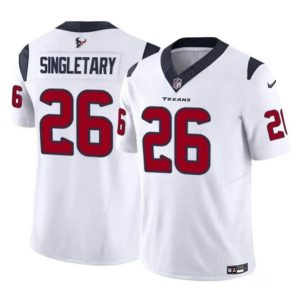 Men Houston Texans #26 Devin Singletary White 2023 F.U.S.E. Vapor Untouchable Football Stitched Jersey