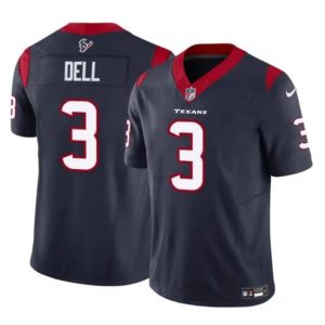 Men Houston Texans #3 Tank Dell Navy 2023 F.U.S.E. Vapor Untouchable Football Stitched Jersey