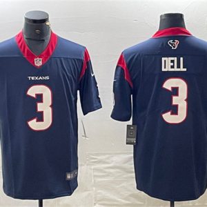 Men Houston Texans #3 Tank Dell Navy Vapor Untouchable Football Stitched Jersey