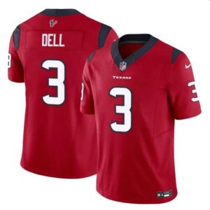 Men Houston Texans #3 Tank Dell Red 2023 F.U.S.E. Vapor Untouchable Football Stitched Jersey