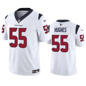 Men Houston Texans #55 Jerry Hughes White 2023 F.U.S.E Vapor Untouchable Stitched Football Jersey