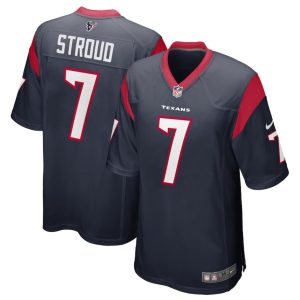 Men Houston Texans #7 C.J. Stroud Navy Stitched Game Jersey