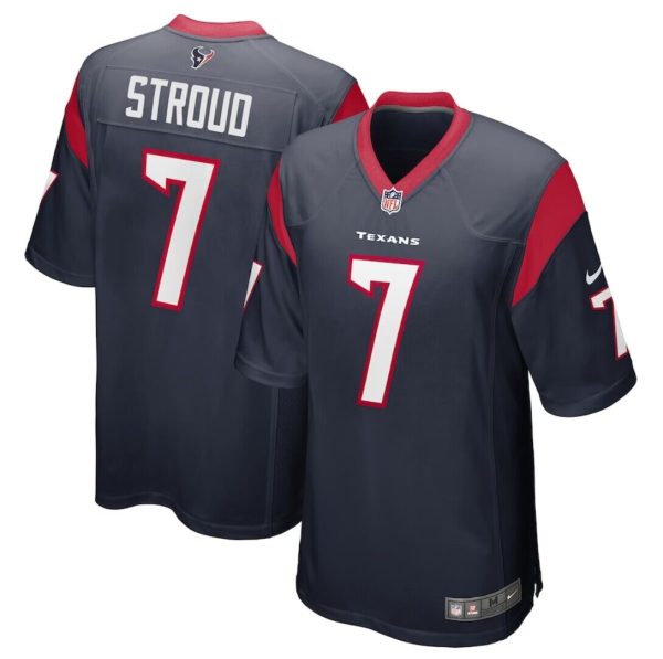 Men Houston Texans #7 C.J. Stroud Navy Stitched Game Jersey