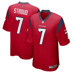 Men Houston Texans #7 C.J. Stroud Red Stitched Game Jersey