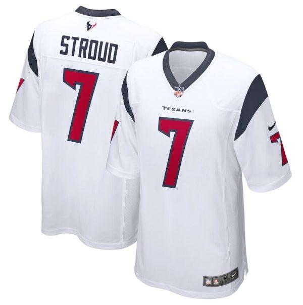 Men Houston Texans #7 C.J. Stroud White 2023 Draft Stitched Game Jersey