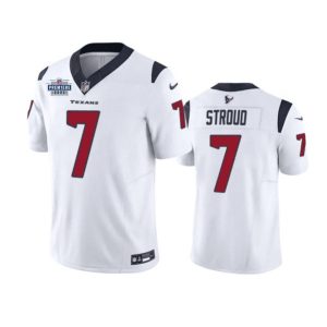 Men Houston Texans #7 C.J. Stroud White 2023 F.U.S.E Prem1ere Patch Vapor Untouchable Football Stitched Jersey