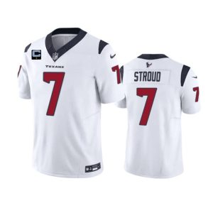 Men Houston Texans #7 C.J. Stroud White 2023 F.U.S.E. With 1-Star C Patch Vapor Untouchable Limited Football Stitched Jersey