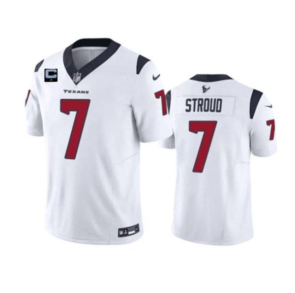 Men Houston Texans #7 C.J. Stroud White 2023 F.U.S.E. With 1-Star C Patch Vapor Untouchable Limited Football Stitched Jersey