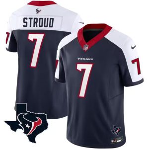 Men Houston Texans #7 C.J. Stroud White/Navy 2023 F.U.S.E. Vapor Untouchable Limited Football Stitched Jersey