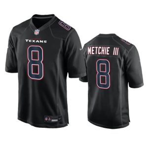 Men Houston Texans #8 John Metchie III Black Fashion Vapor Untouchable Limited Football Stitched Jersey