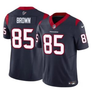 Men Houston Texans #85 Noah Brown Navy 2023 F.U.S.E. Vapor Untouchable Football Stitched Jersey