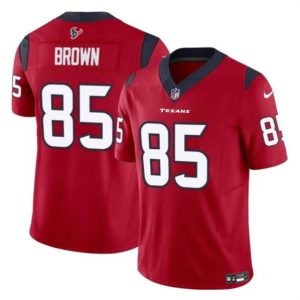 Men Houston Texans #85 Noah Brown Red 2023 F.U.S.E. Vapor Untouchable Football Stitched Jersey