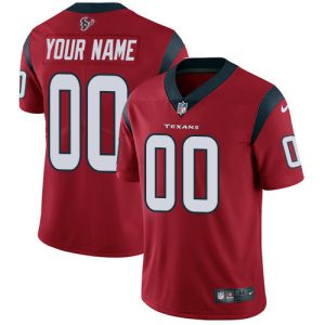 Men Houston Texans Active Player Custom 2023 Draft Red Vapor Untouchable Limited Stitched Jersey