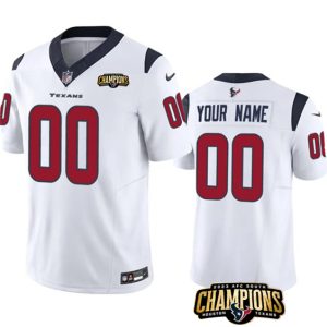 Men Houston Texans Active Player Custom White 2023 F.U.S.E. AFC South Champions Patch Vapor Limited Football Stitched Jersey