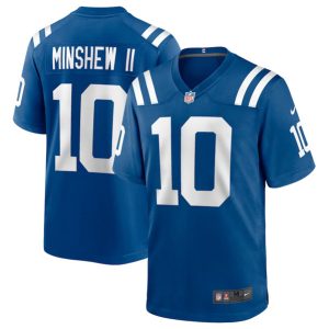 Men Indianapolis Colts #10 Gardner Minshew Blue Football Stitched Game Jersey