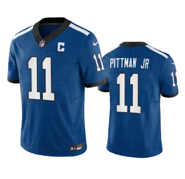 Men Indianapolis Colts #11 Michael Pittman Jr. Royal 2023 F.U.S.E. Indiana Nights Limited Stitched Football Jersey