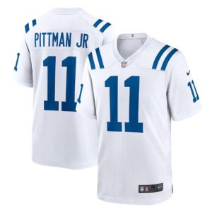 Men Indianapolis Colts #11 Michael Pittman Jr. White Stitched Football Game Jersey