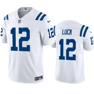 Men Indianapolis Colts #12 Andrew Luck White 2023 F.U.S.E Vapor Untouchable Stitched Football Jersey