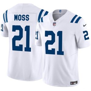 Men Indianapolis Colts #21 Zack Moss White 2023 F.U.S.E. Vapor Untouchable Limited Football Stitched Jersey