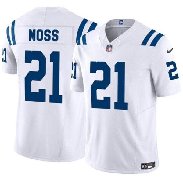 Men Indianapolis Colts #21 Zack Moss White 2023 F.U.S.E. Vapor Untouchable Limited Football Stitched Jersey