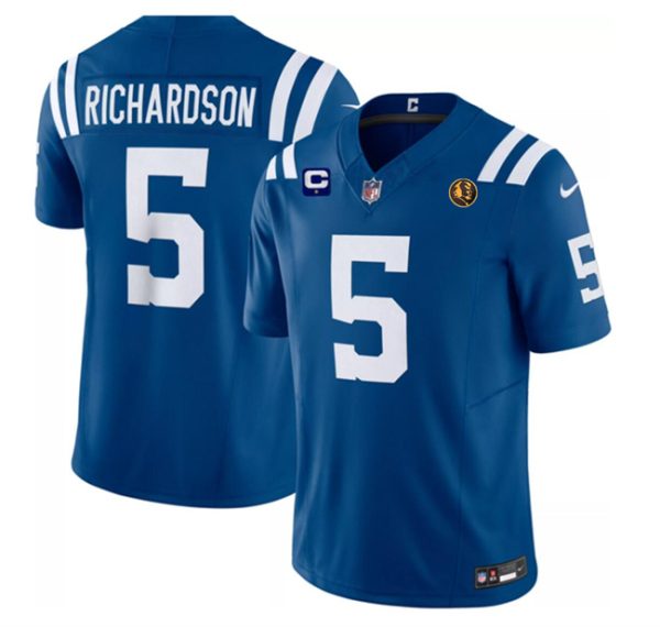 Men Indianapolis Colts #5 Anthony Richardson Blue 2023 F.U.S.E. 1-star C Patch And With John Madden Patch Vapor Limited Football Stitched Jersey