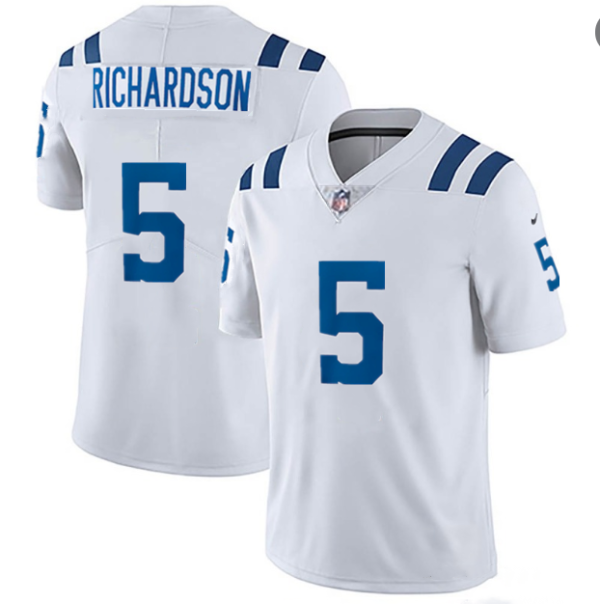 Men Indianapolis Colts #5 Anthony Richardson White 2023 Draft Vapor Untouchable Stitched Football Jersey