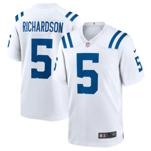 Men Indianapolis Colts #5 Anthony Richardson White Stitched Game Jersey