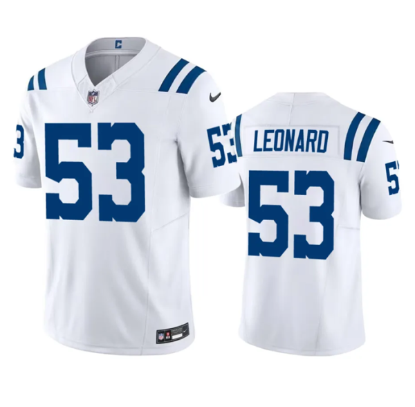 Men Indianapolis Colts #53 Shaquille Leonard White 2023 F.U.S.E Vapor Untouchable Stitched Football Jersey