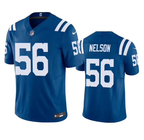 Men Indianapolis Colts #56 Quenton Nelson Blue 2023 F.U.S.E Vapor Untouchable Stitched Football Jersey