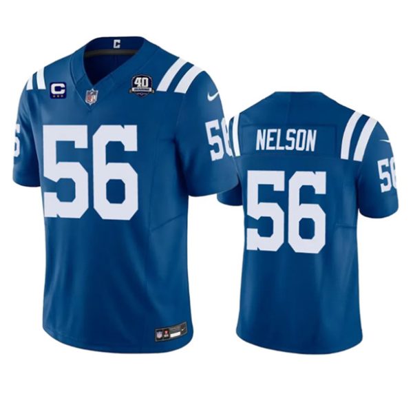 Men Indianapolis Colts #56 Quenton Nelson Blue 2023 F.U.S.E. 40th Anniversary With 1-Star C Patch Vapor Untouchable Limited Football Stitched Jersey