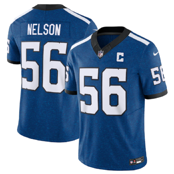 Men Indianapolis Colts #56 Quenton Nelson Royal 2023 F.U.S.E. Indiana Nights Limited Stitched Football Jersey