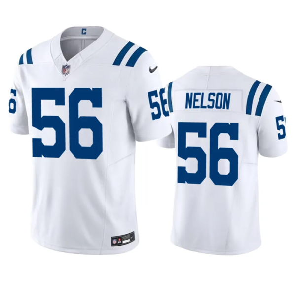 Men Indianapolis Colts #56 Quenton Nelson White 2023 F.U.S.E Vapor Untouchable Stitched Football Jersey