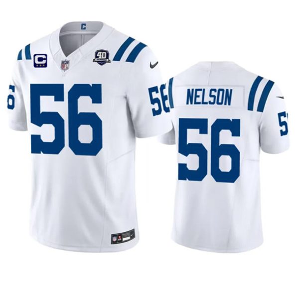 Men Indianapolis Colts #56 Quenton Nelson White 2023 F.U.S.E. 40th Anniversary With 1-Star C Patch Vapor Untouchable Limited Football Stitched Jersey