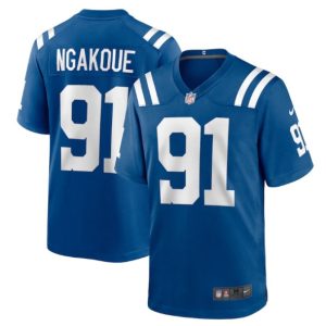 Men Indianapolis Colts #91 Yannick Ngakoue Royal Stitched Game Jersey