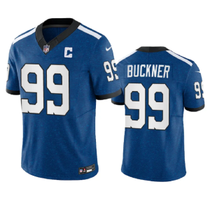 Men Indianapolis Colts #99 DeForest Buckner Royal 2023 F.U.S.E. Indiana Nights Limited Stitched Football Jersey