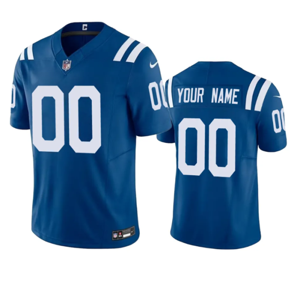 Men Indianapolis Colts Active Player Custom Blue 2023 F.U.S.E Vapor Untouchable Stitched Football Jersey