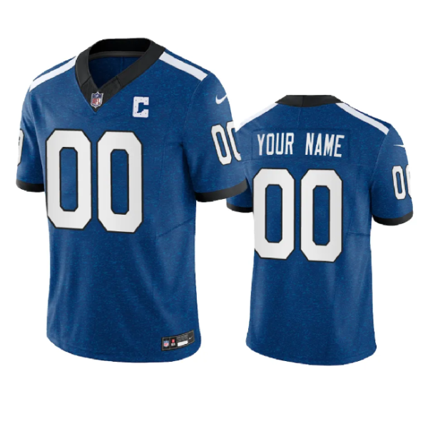 Men Indianapolis Colts Active Player Custom Royal 2023 F.U.S.E. Indiana Nights Limited Stitched Football Jersey