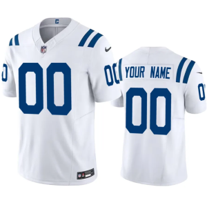 Men Indianapolis Colts Active Player Custom White 2023 F.U.S.E Vapor Untouchable Stitched Football Jersey