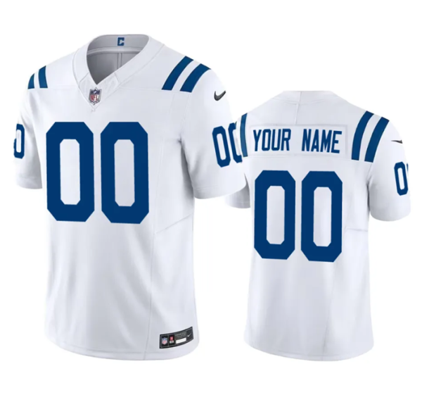 Men Indianapolis Colts Active Player Custom White 2023 F.U.S.E Vapor Untouchable Stitched Football Jersey