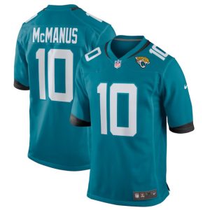 Men Jacksonville Jaguars #10 Brandon McManus Teal Football Stitched Game Jersey