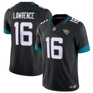 Men Jacksonville Jaguars #16 Trevor Lawrence Black 2023 F.U.S.E Vapor Untouchable Limited Stitched Jersey