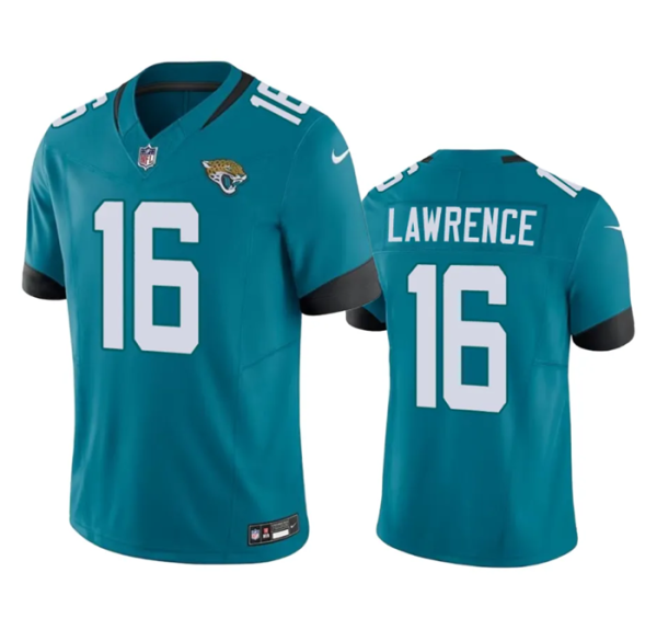 Men Jacksonville Jaguars #16 Trevor Lawrence Teal 2023 F.U.S.E Vapor Untouchable Limited Stitched Jersey