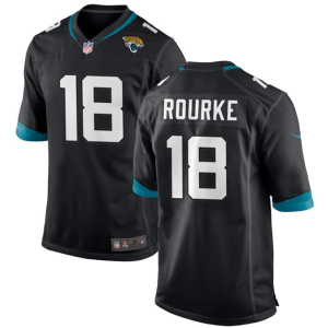 Men Jacksonville Jaguars #18 Nathan Rourke Black Stitched Game Jersey