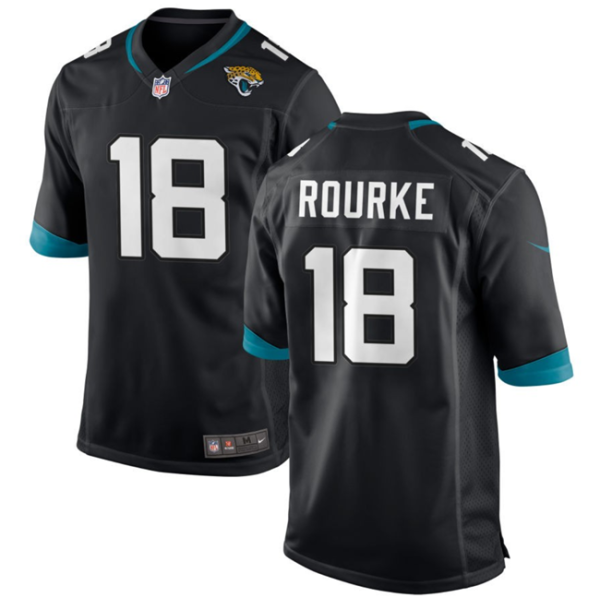 Men Jacksonville Jaguars #18 Nathan Rourke Black Stitched Game Jersey