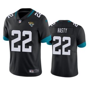 Men Jacksonville Jaguars #22 JaMycal Hasty Black Vapor Untouchable Limited Stitched Jersey