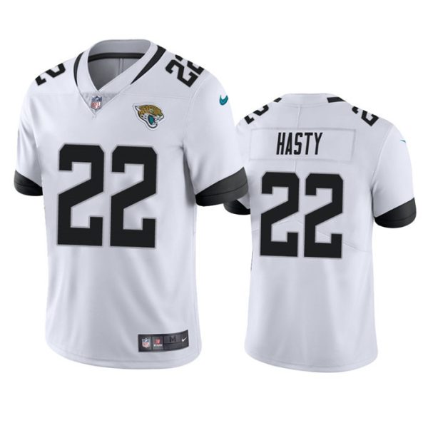 Men Jacksonville Jaguars #22 JaMycal Hasty White Vapor Untouchable Limited Stitched Jersey