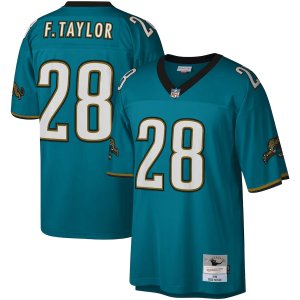 Men Jacksonville Jaguars #28 Fred Taylor Teal Legacy Jersey