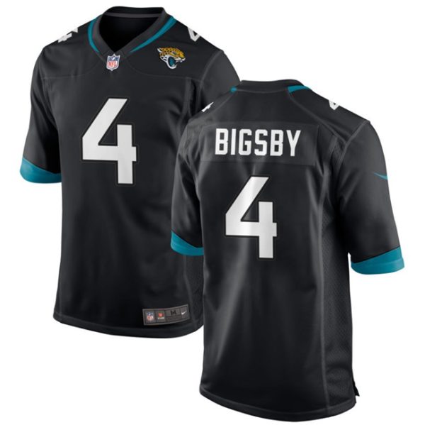 Men Jacksonville Jaguars #4 Tank Bigsby Black Football Stitched Jersey