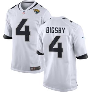 Men Jacksonville Jaguars #4 Tank Bigsby White Football Stitched Jersey